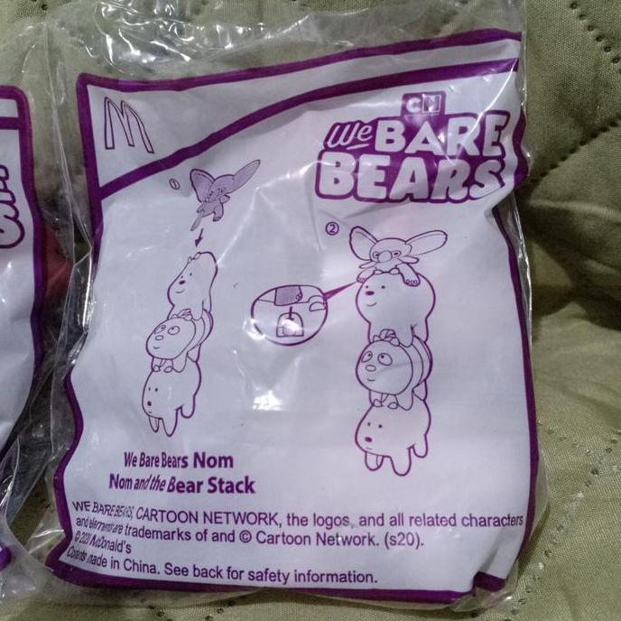 We Bare Bears Bear Nom Nom Nomnom and the bear stack mcd happy meal