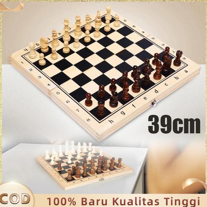 Permainan Catur Magnet 39x39 Cm Catur Lipat Magnet 1set Papan Catur Kayu Superior Papan Catur Magnet