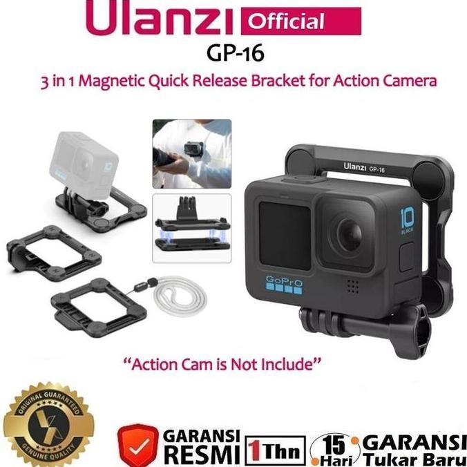 TERMURAH - Ulanzi GP-16 3 in 1 Magnetic Quick Release Bracket for Action Camera