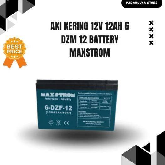 Aki Kering Maxstrom 6-DZF-12 12V 12Ah VRLA Battery Sepeda Listrik Indobike Speaker Salon