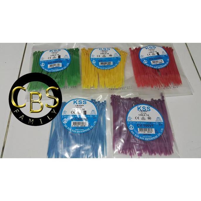 Kss Kabel Ties 10Cm Tebal 2,5Mm Warna Cv-100 / Ties Warna 100Mm Diskon