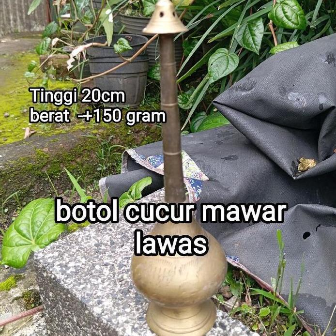 botol cucur mawar/botol kuningan/botol antik