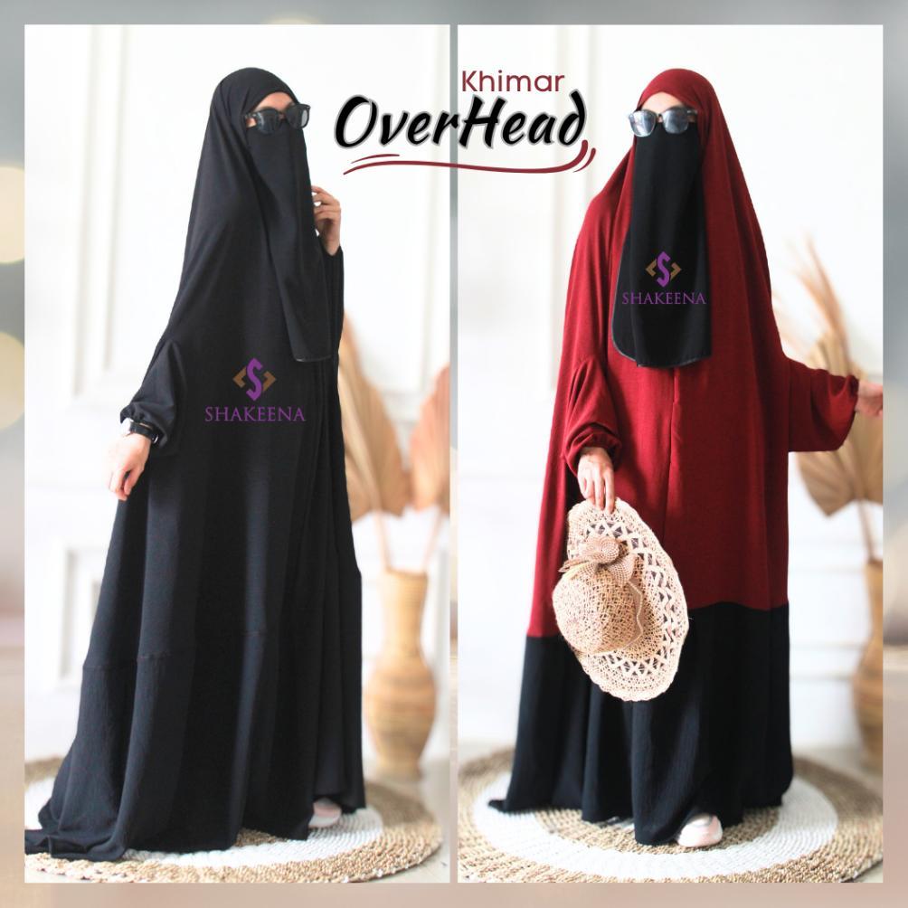 NEW DEALS Khimar overhead free niqob bandana  - Hijab one piece ada tangannya