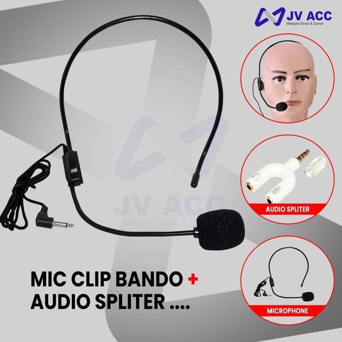 1 SET BANDO MIC MICROPHONE CLIP ON FOR VLOGGER / / KONTEN CREATOR