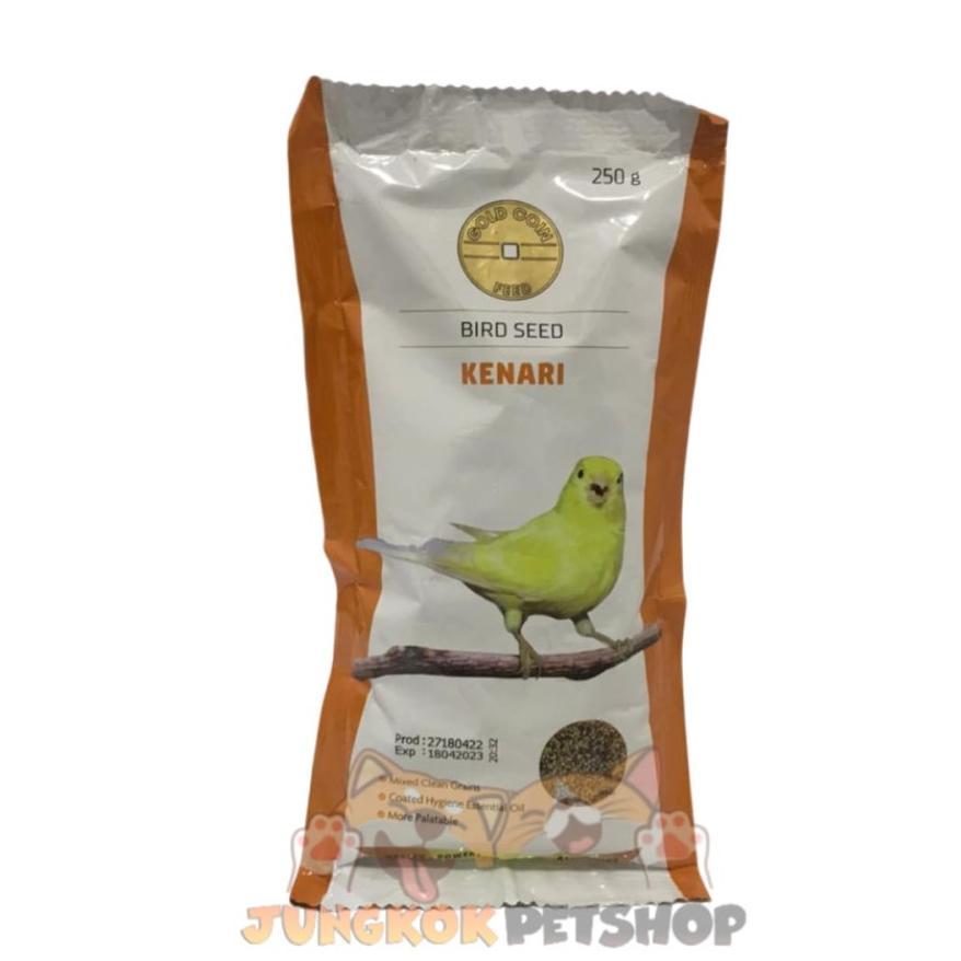Qw-45 Gold Coin Kenari - Gold Coin Bird Seed Makanan Burung Canary Kenari - Pakan Burung Kenari 250G