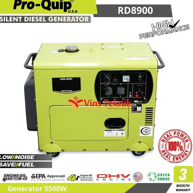 ProQuip RD8900 Genset Silent Diesel Genset Generator 5500W RD 8900