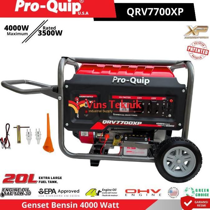 ProQuip QRV7700XP Mesin Genset Listrik Genset Bensin Generator Genset 4000Watt QRV7700 QRV 7700 XP