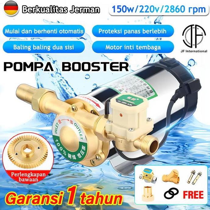 Pompa Pendorong Tekanan Air Booster Pump Pompa Booster Stainless Steel Hemat