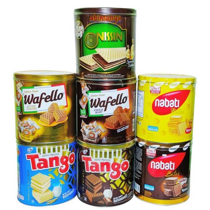 FAHRINAZITUJUH - WAFER KALENG TANGO NABATI WAFELLO - KUE LEBARAN