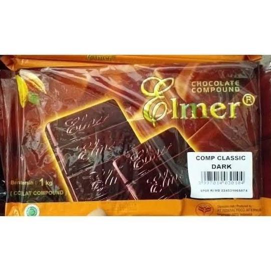 Elmer dark chocolate compound 1 kg / classic dcc dark cooking chocolat