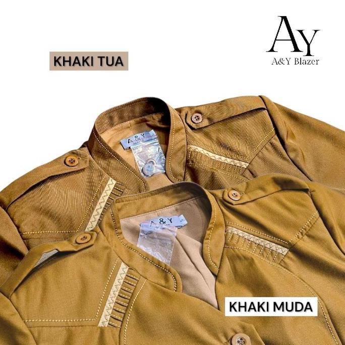 Termurah / Hot Sale [03] Baru Semiwol A&Y Blazer Baju Seragam Pdh Guru / Pns Wanita Warna Khaki Tua 