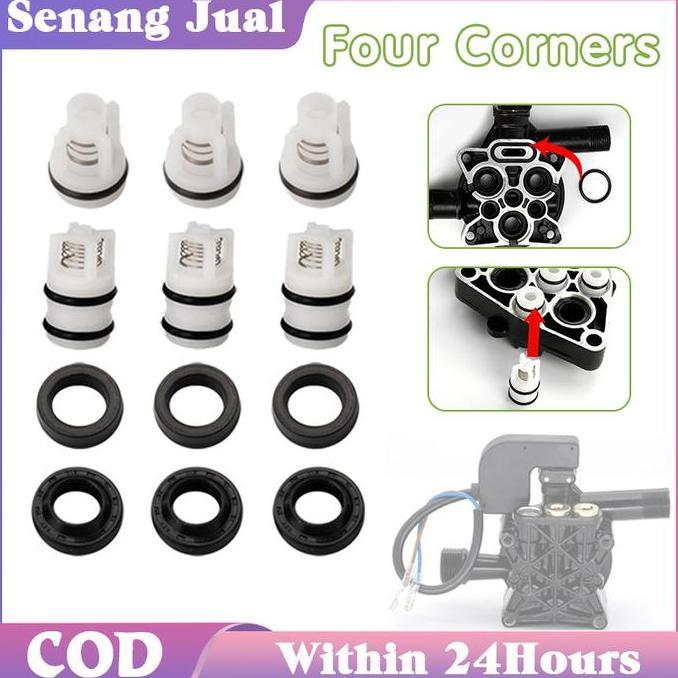 KATERINABLU 12pcs Seal Valve Jet Cleaner Klep Jet Cleaner High Pressure Inlet Valve Outlet Valve Jet