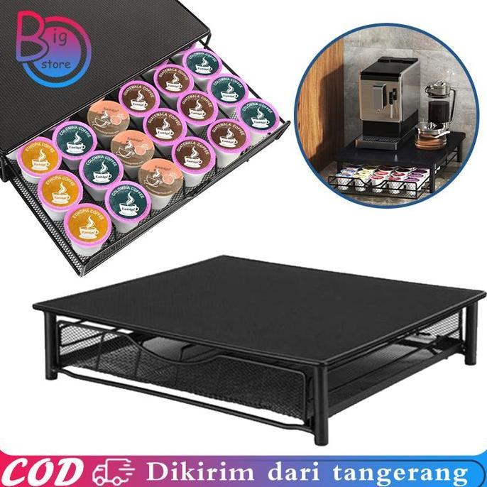 LOANHERCH Tempat Kapsul Kopi Coffee Capsules Drawer Rak Holder Kotak Nescafe Kapsul Nespresso