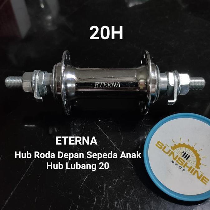 Hub Bos Depan Sepeda Anak Lubang Ruji 20 Hole As Mur Kunci 15 Steel CP