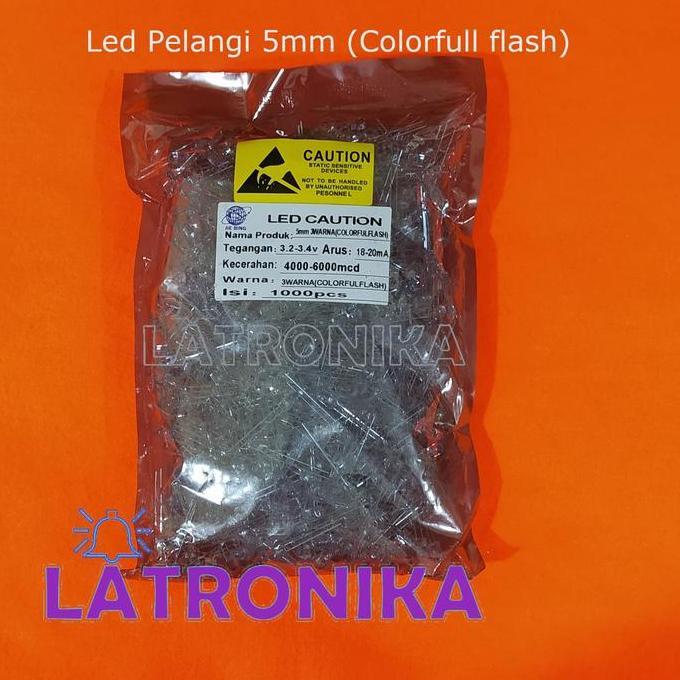 Sale Grosir 1 Pack 1000 Pcs Led 5Mm Pelangi 1 Pak 2 Kaki Warna Warni Rgb