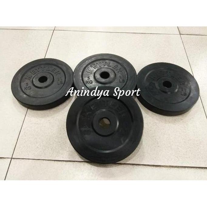 Jimu- Kettler Rubber Plate 5Kg - Piringan Dumbell / Barbell Karet