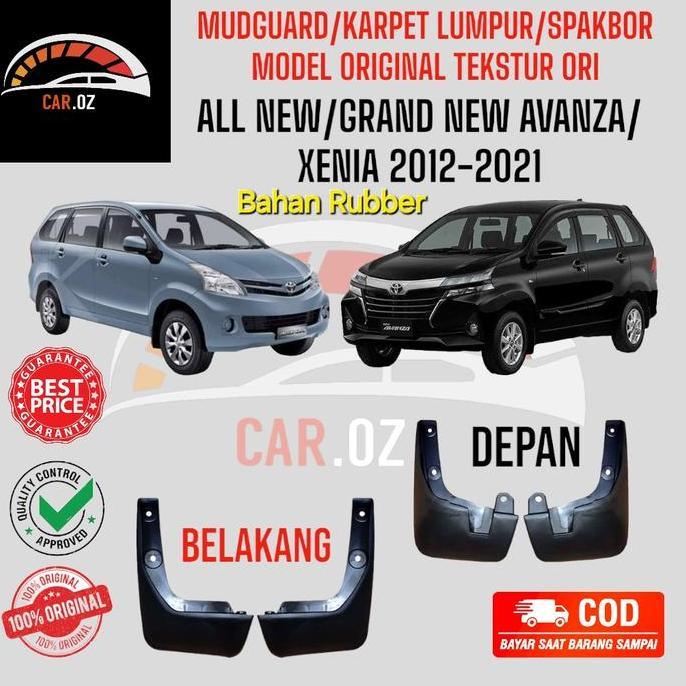 MUDGUARD/KARPET LUMPUR/SPAKBOR/SPATBOR AVANZA-XENIA 2012-2021 BAHAN RUBBER 1 SET ORIGINAL MODEL  CAR