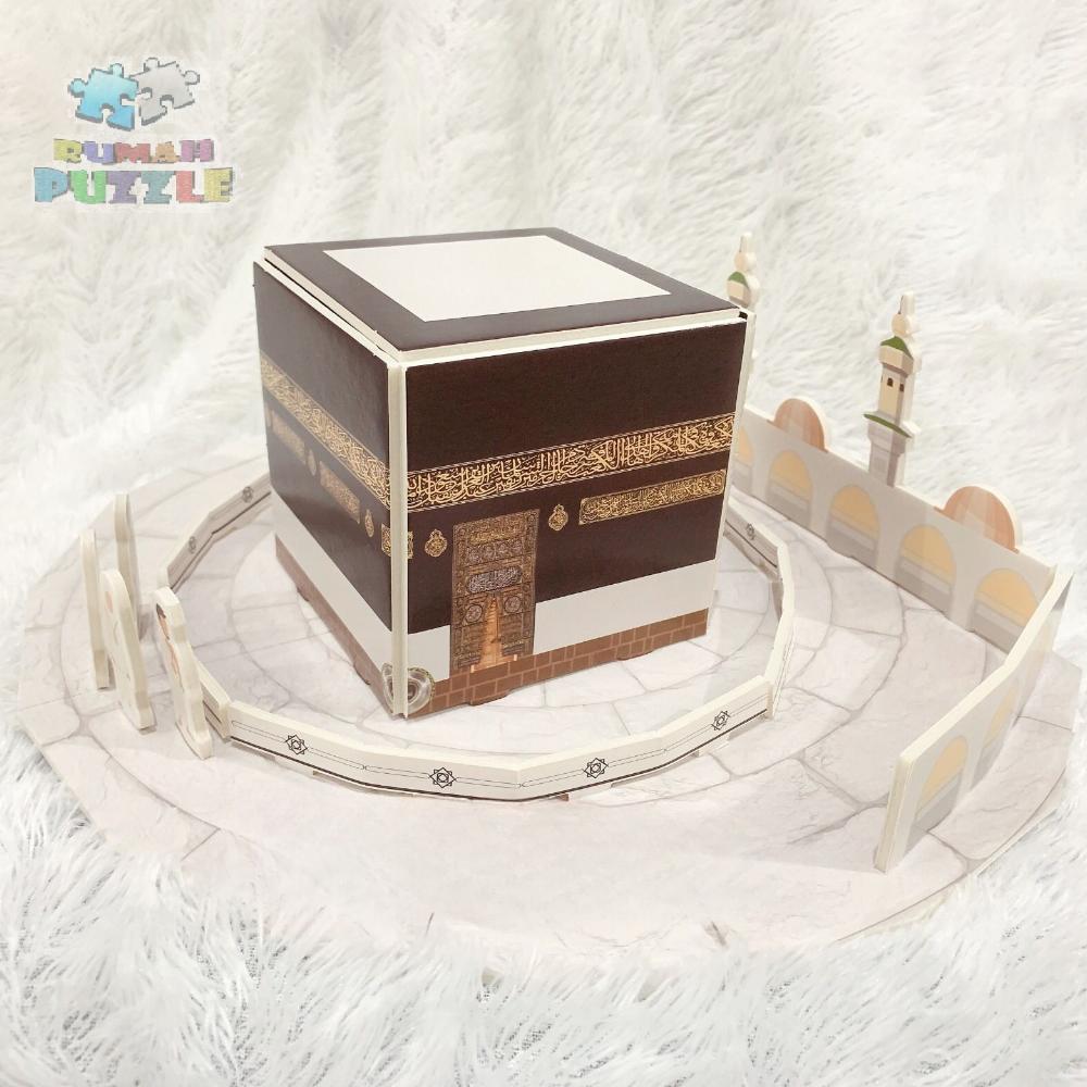 cuci gudang puzzle 3d diy bahan foam & paper mainan puzzle edukasi anak - kabah | mekkah | mekah