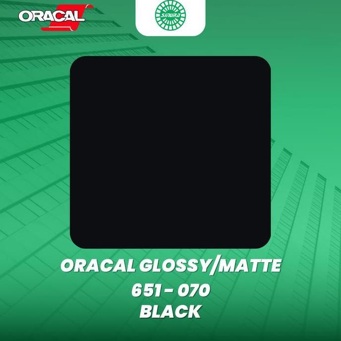 Kualitasbaik- Sticker Oracal 651-070 Black / Hitam (Glossy/Matte)