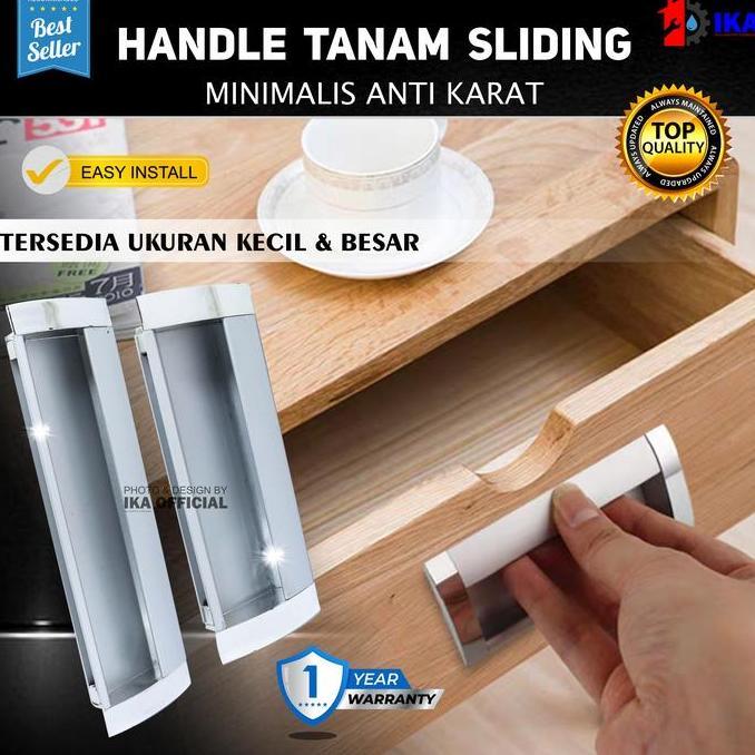 GRANTZY Tarikan Tanam PVC Handle Pintu Lemari Sliding Pegangan Dorong Geser Handle Tanam Murah Handl