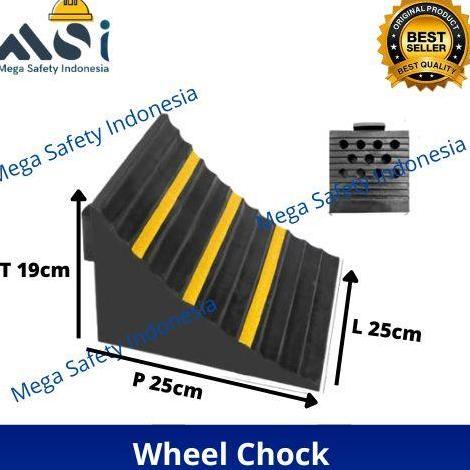 Wheel Chock Rubber Besar Mobil Container Truk / Pengganjal Ban