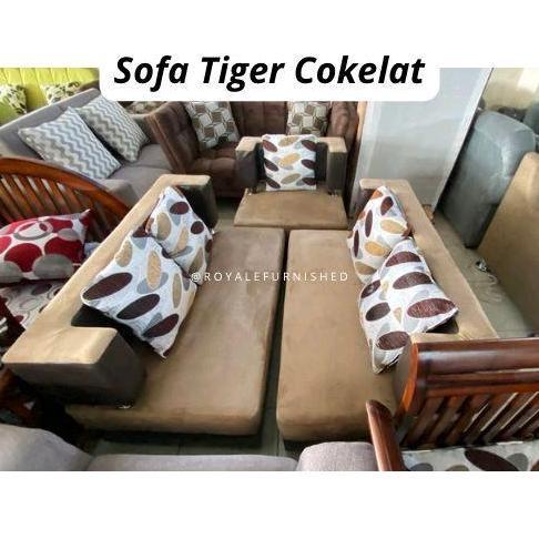 Sofa Minimalis Terbaru 221 Set Jasmine Tiger Oscar Hitam
