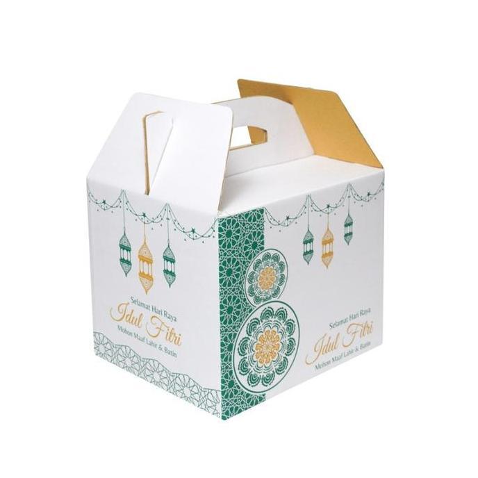 Keki- Kardus Jinjing Parcel Lebaran Gable Box Parcel Sembako Hampers Idul Fitri 30X25X24Cm