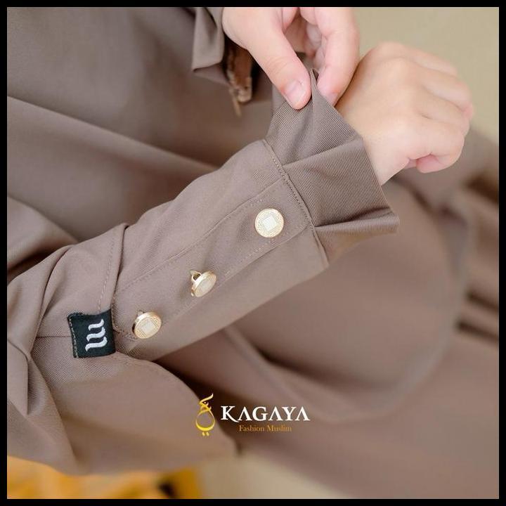 Gamis Anak Perempuan French Khimar Janna Full Set Dengan Cadar By Mousha Bahan Jersey Premium Baju M