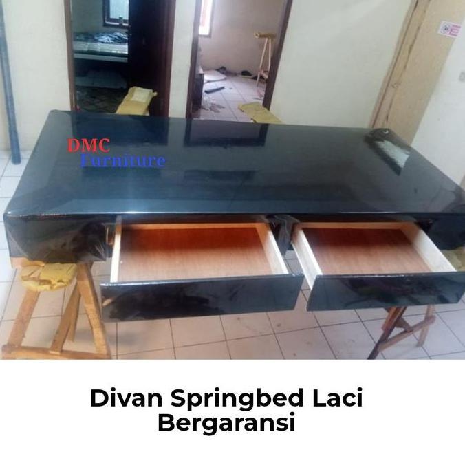 Divan Laci / Dipan Springbed Laci  Tanpa sandaran 160x200 Garansi