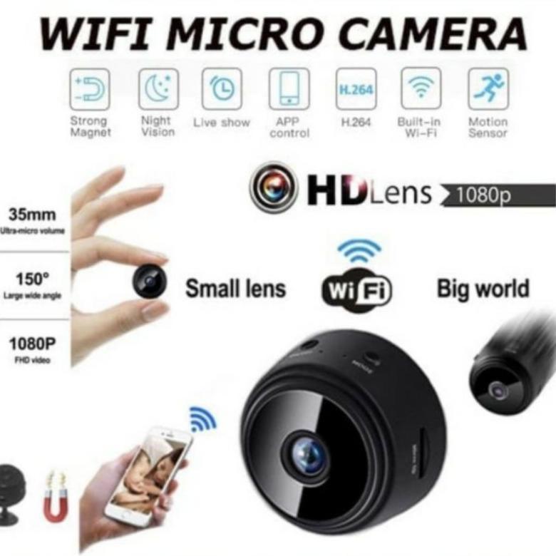 CamKeamanan- Camera CCTV Mini Wifi A9  Spy Camera A9  Hidden Camera HD1080p