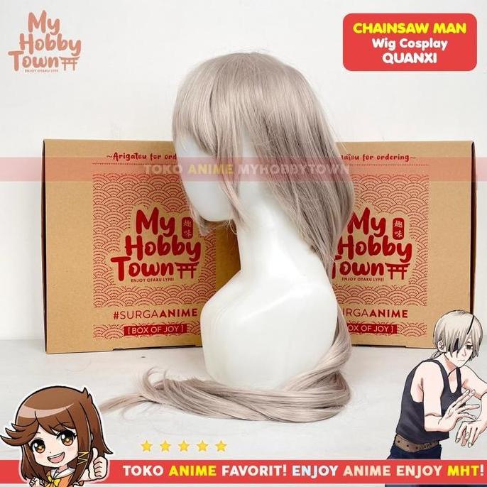 Wig Cosplay Anime Chainsaw Man : Quanxi