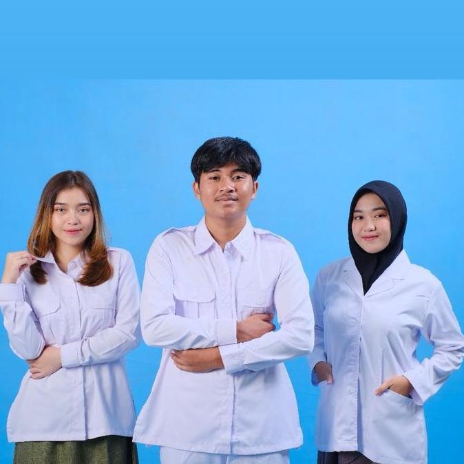 Termurah / Hot Sale Kemeja Pdh Pdl Putih Nagata Drill Baju Dinas Pns Lengan Panjang