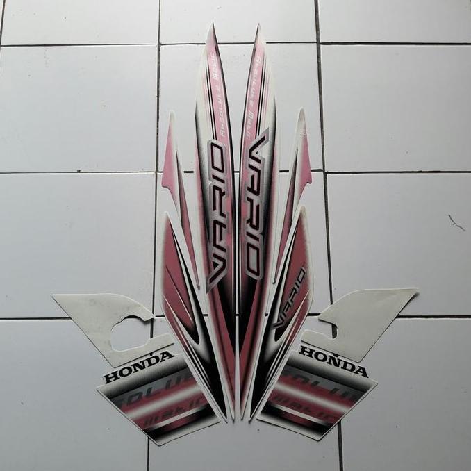 striping sticker motor vario cw 110 2008 putih-pink