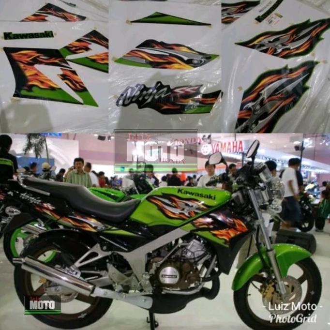 stiker striping ninja ss hijau 2007 original