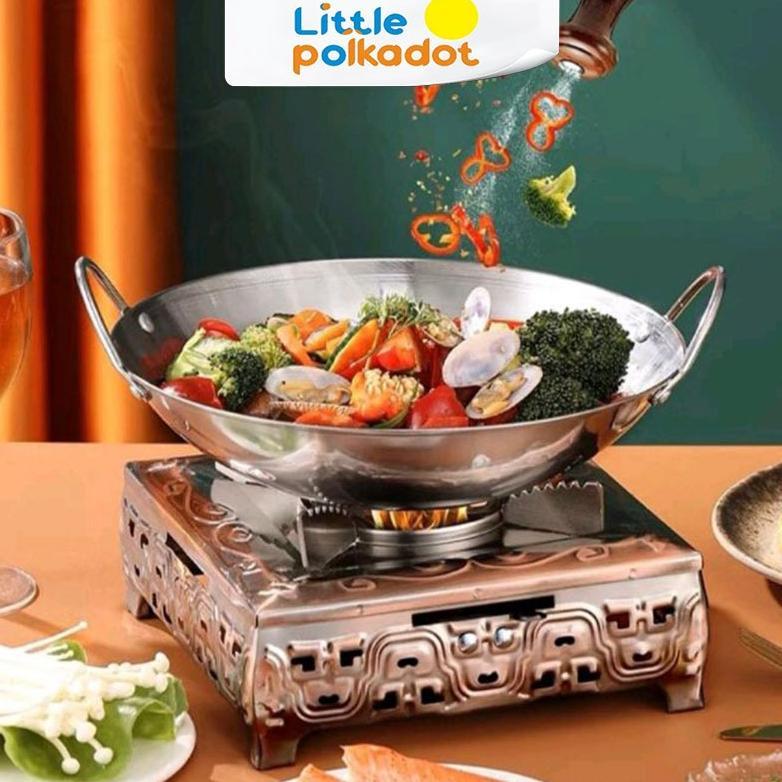 HOT DEALS Littlepolkadot Wajan Mini Stainless Anti lengketWajan Stainless Tebal Kuali Premium Dengan
