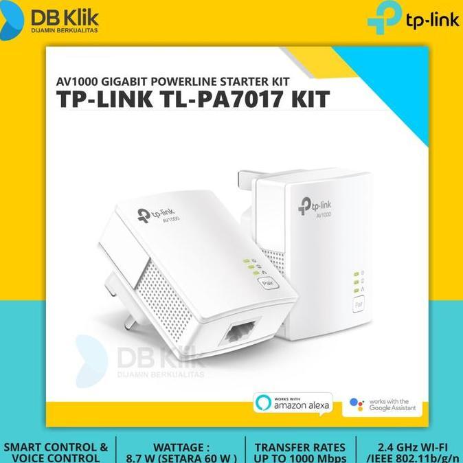 Powerline Starter Kit TP-LINK TL-PA7017 AV1000 Gigabit TPLink PA7017