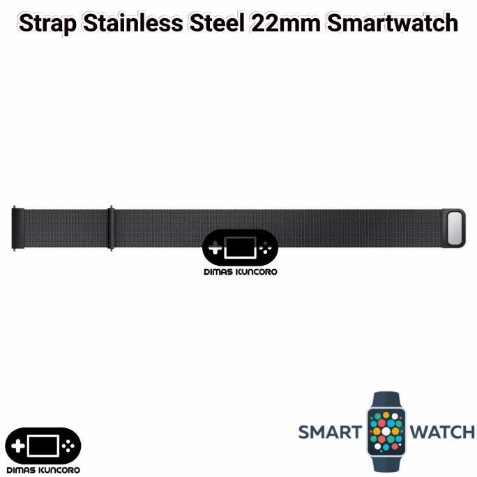 Strap Stainless Steel 22mm tali amazfit bip 5 pace stratos 2 2s helio strap jam tangan metal