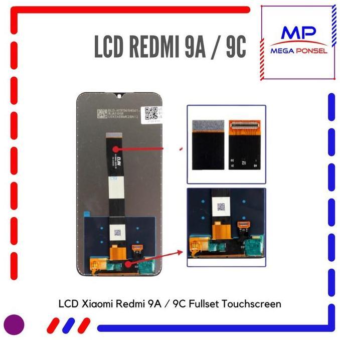 LCD Xiaomi Redmi 9a / LCD Xiaomi Redmi 9c Fullset Touchscreen - Mega