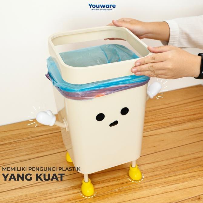 BIG SALE - Youware - Walky Tempat Sampah Karakter Kapasitas Besar Trash Bin / Tempat Sampah Minimali