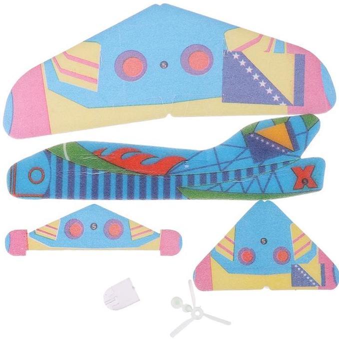 Ajaib Kreatif Bundaran Pesawat TEMPUR Busa Pesawat Kertas Model