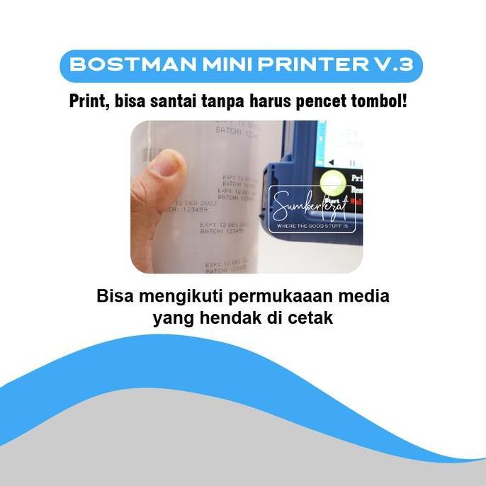 Bostman Mini Printer Handheld - Alat Mesin Cetak Expired Date