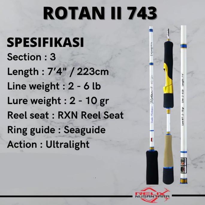Relix Nusantara Joran Rotan Gen 2 743 Travel Rod