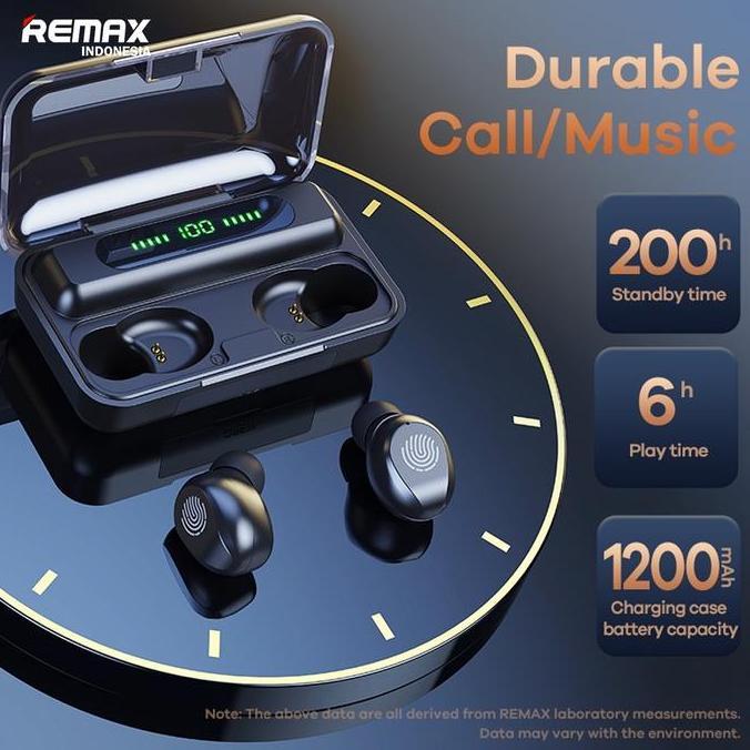 Remax True Wireless Stereo Hi-Fi With Led Display Case 5,0 Version Bluetooth Tws-43 Earphones Headph