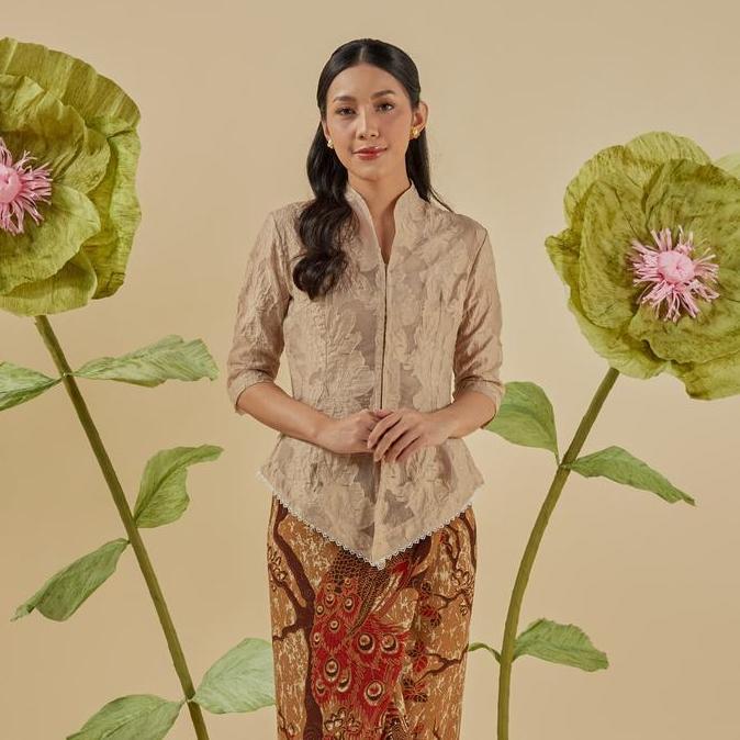 Sale Terlaris Thea Lengan Pendek - Mandalas Atasan Kebaya Wanita Outer Organza Bordir Modern