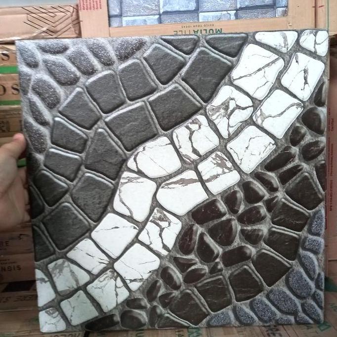 KERAMIK KASAR 40x40 BATU ALAM - KERAMIK TERAS CARPORT GARASI - KOBIN