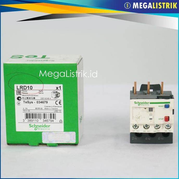 Grosir Schneider Lrd10 Thermal Overload Relay Tesys D / Relay Kontaktor Lrd-10 ( 4-6A )