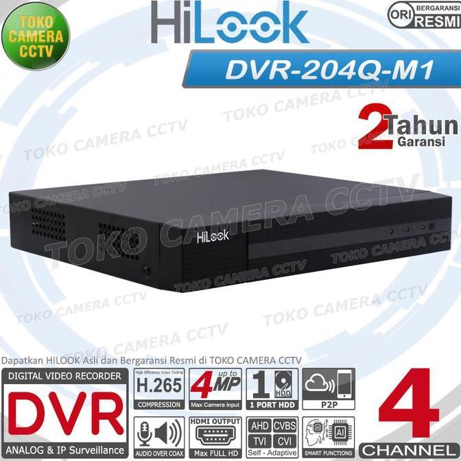 Murah Decorder Cctv 4Ch Hilook Dvr 204Q M1 4 Channel 4Mp 5Mp