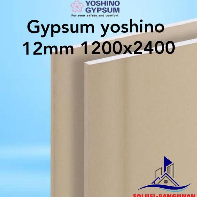 Gipsum yoshino 12mm 1200x2400/papan gipsum/gypsum/plafon/flafon