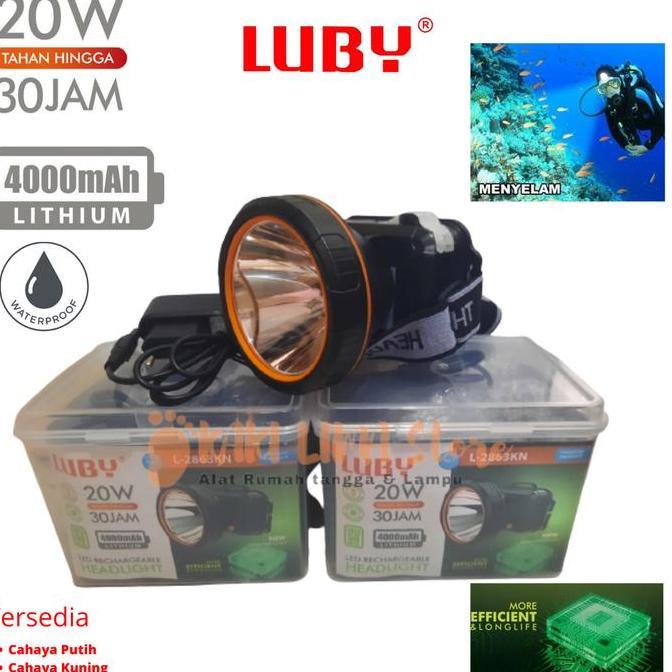 Senter Kepala Luby 20 Watt L2863 / L-2863 / 2863 ( Jumbo )