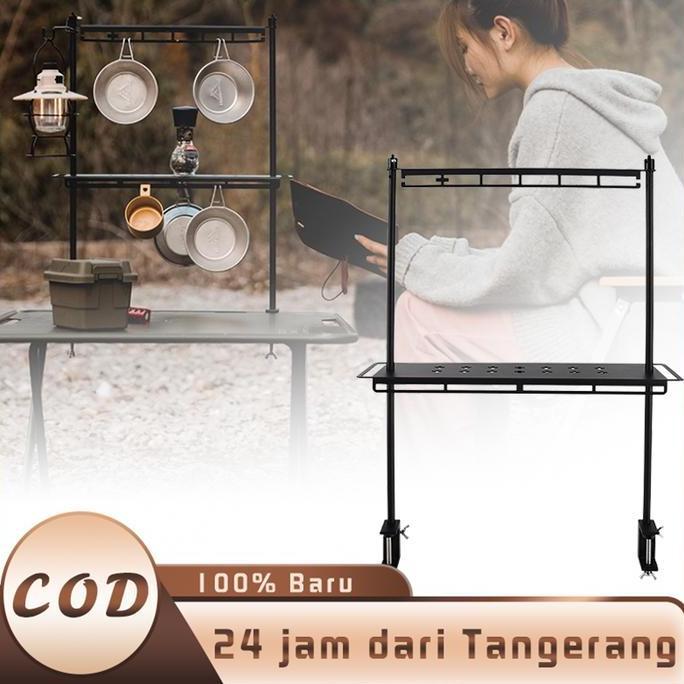 Rak Meja Jepit Camping Outdoor Rak Meja Camping Multifungsi Braket Gantung